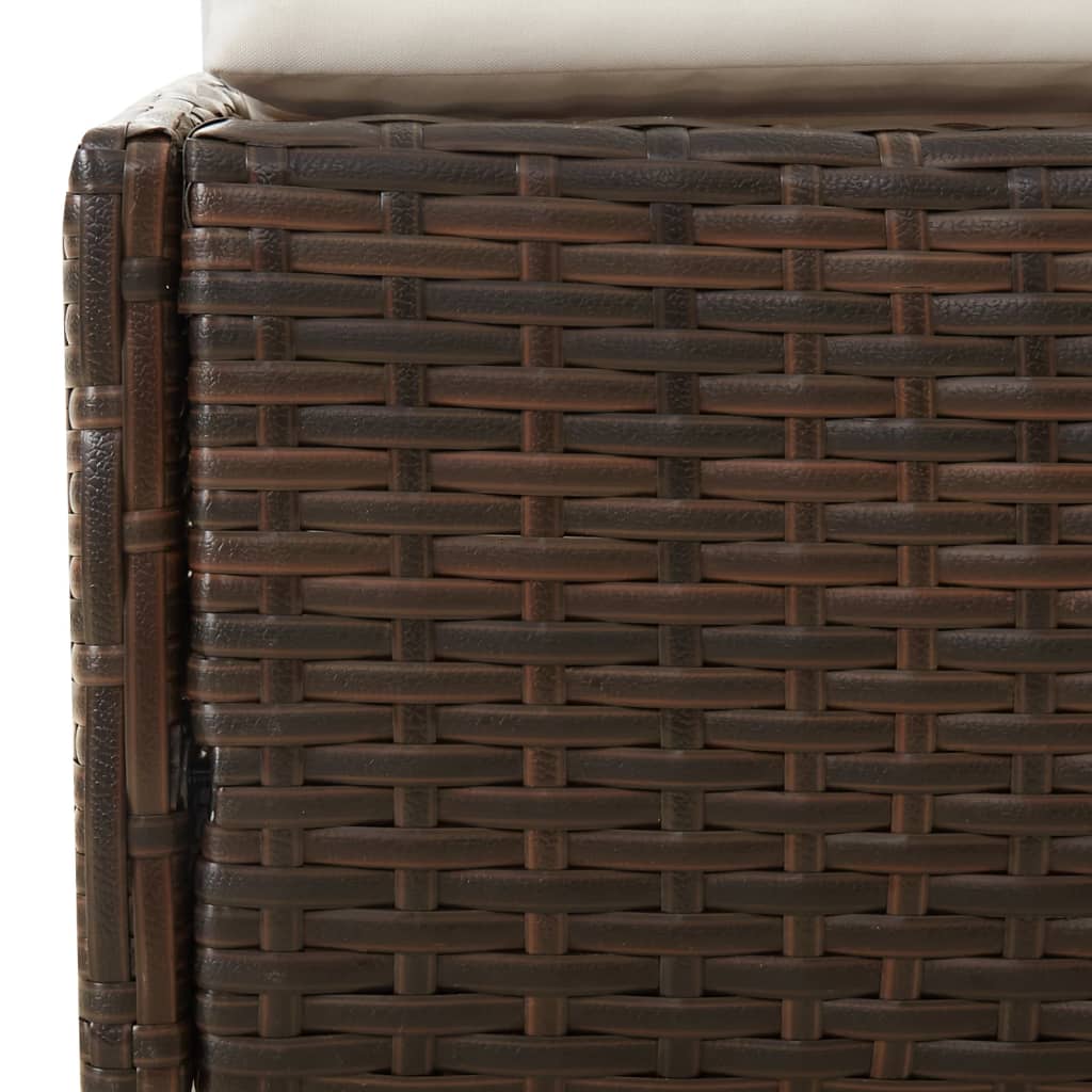 Garden Bed Brown 110x200 cm Poly Rattan