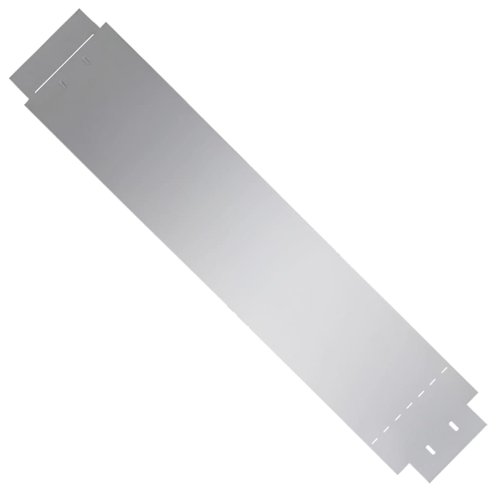 Lawn Fence 10 pcs Galvanised Steel 100x20 cm