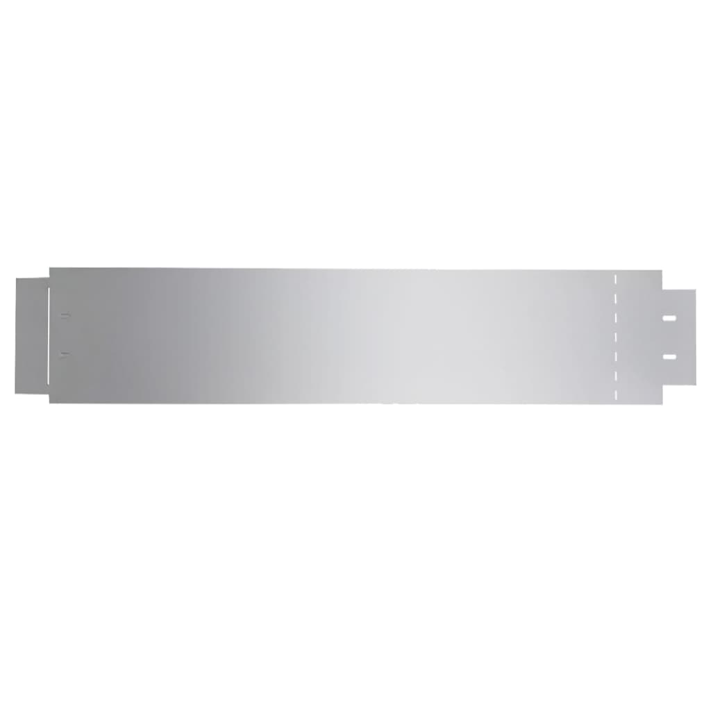 Lawn Fence 10 pcs Galvanised Steel 100x20 cm