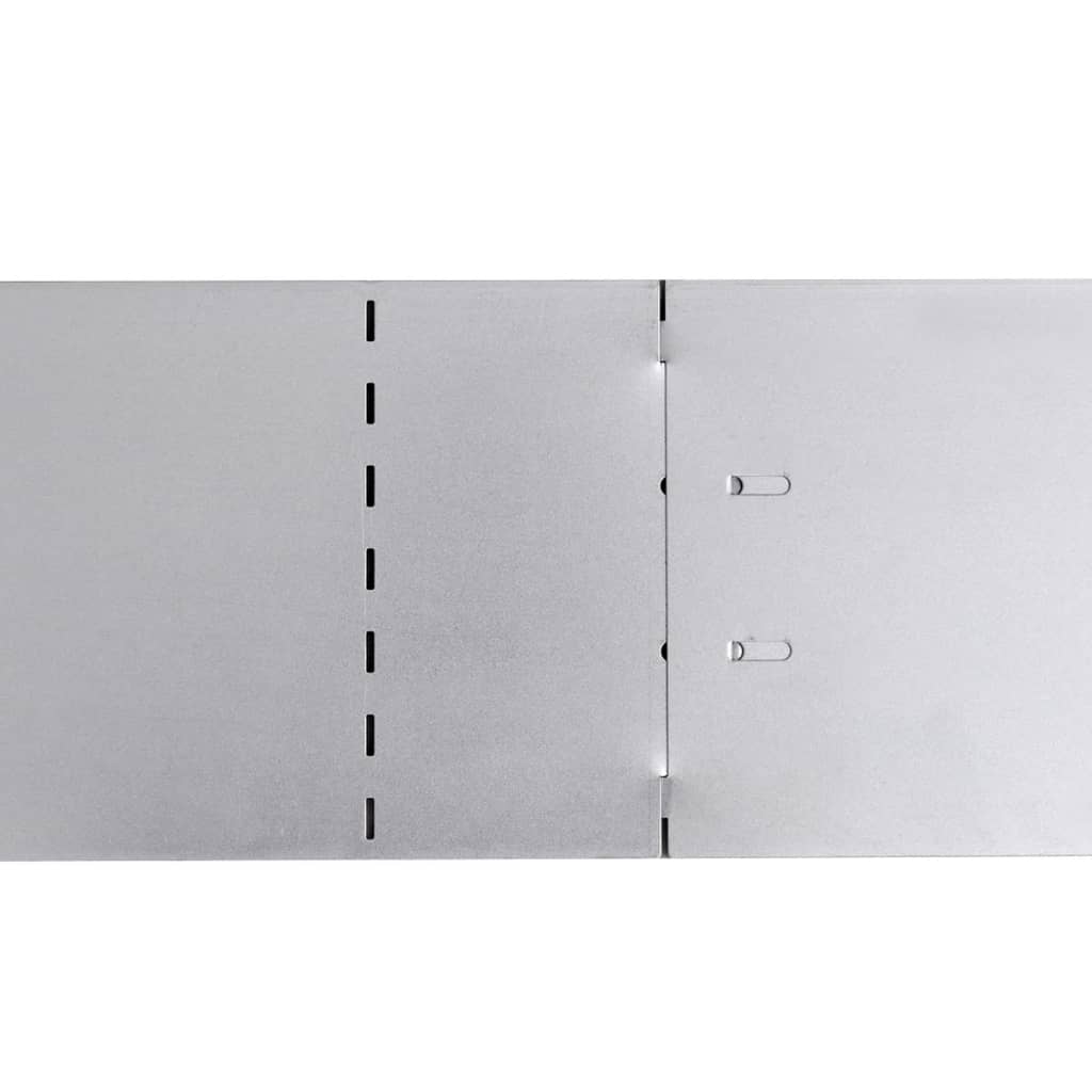 Lawn Fence 10 pcs Galvanised Steel 100x20 cm