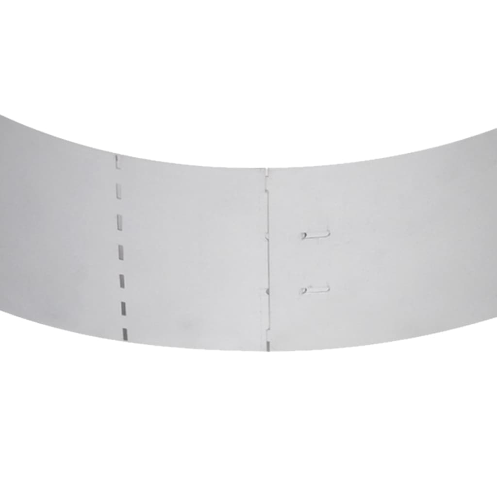 Lawn Fence 10 pcs Galvanised Steel 100x20 cm