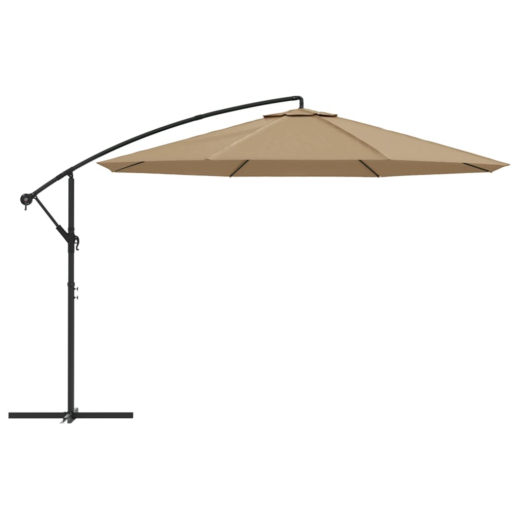 Cantilever Garden Parasol with Aluminium Pole 350 cm Taupe