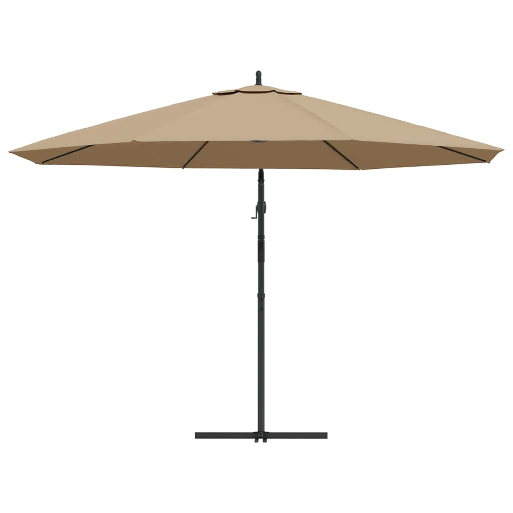 Cantilever Garden Parasol with Aluminium Pole 350 cm Taupe