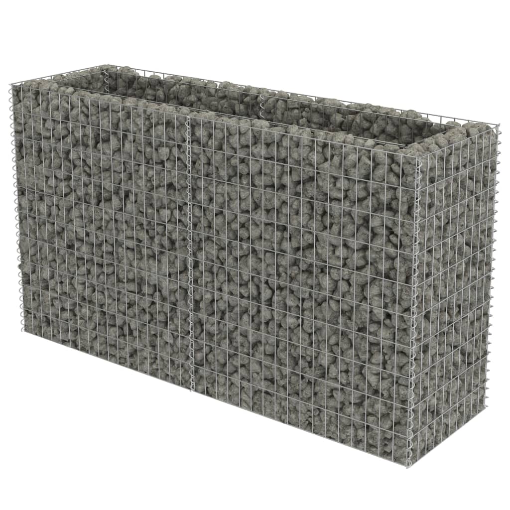 Gabion Raised Bed Galvanised Steel 180x50x100 cm
