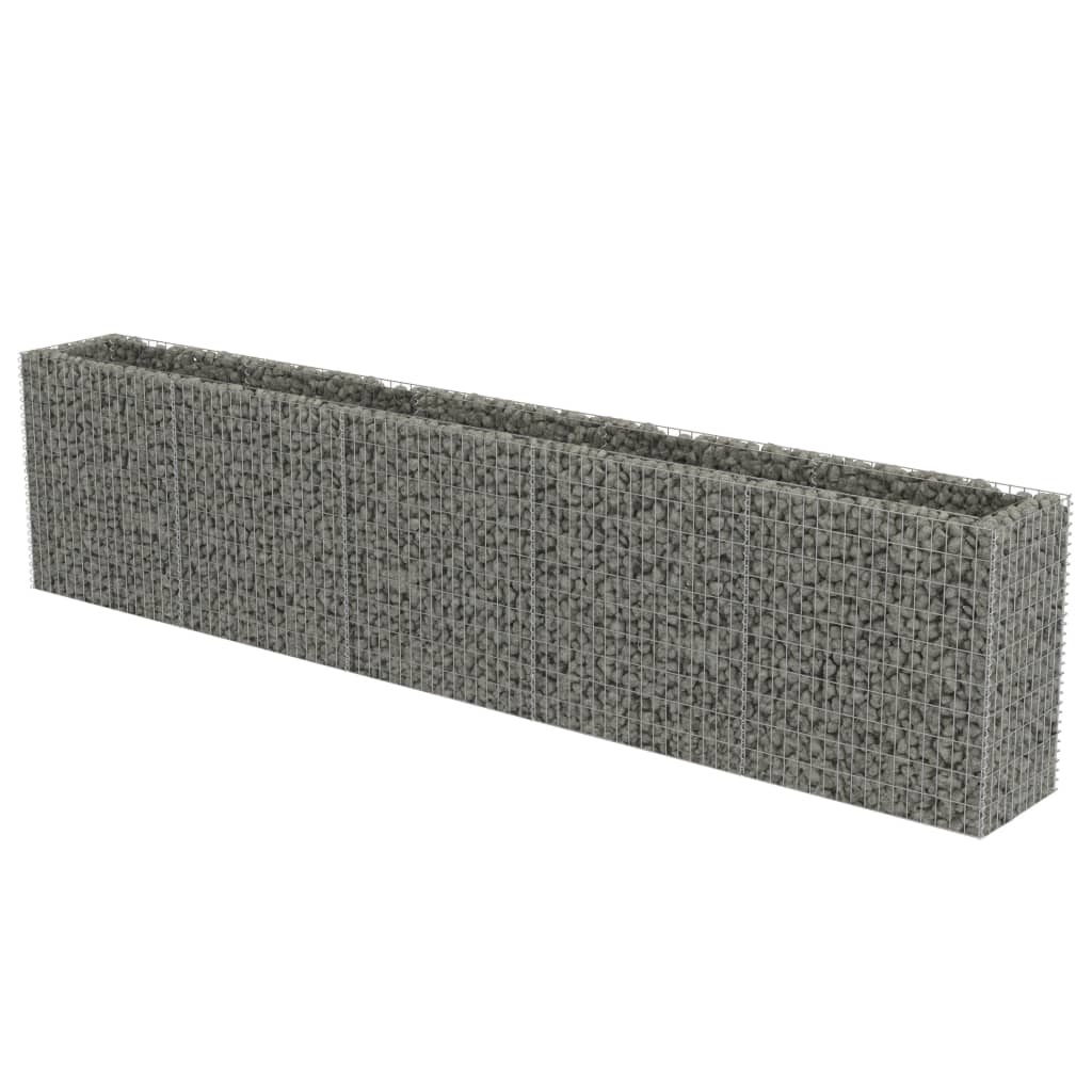 Gabion Raised Bed Galvanised Steel 450x50x100 cm