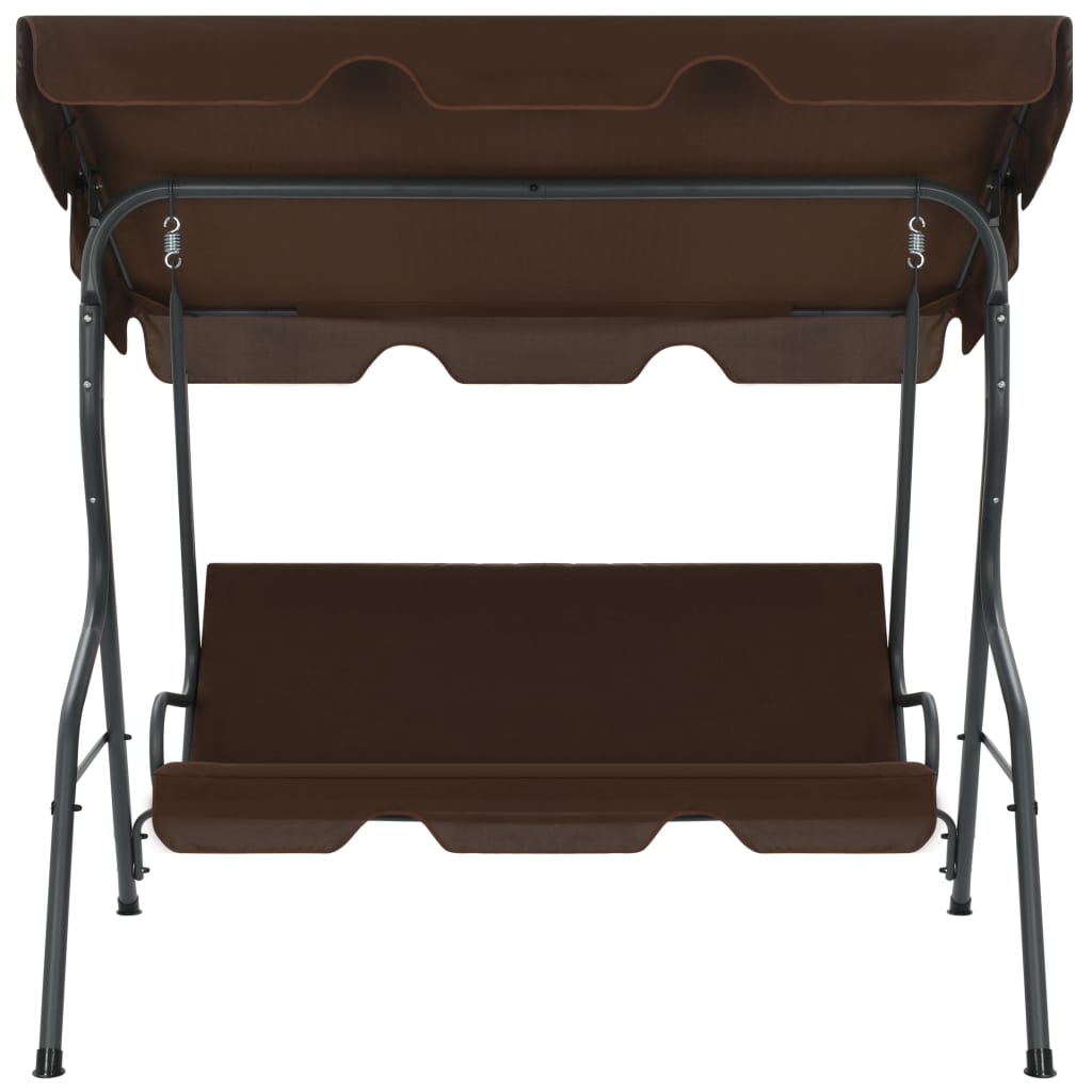 Garden Swing Bench Coffee 170x110x153 cm