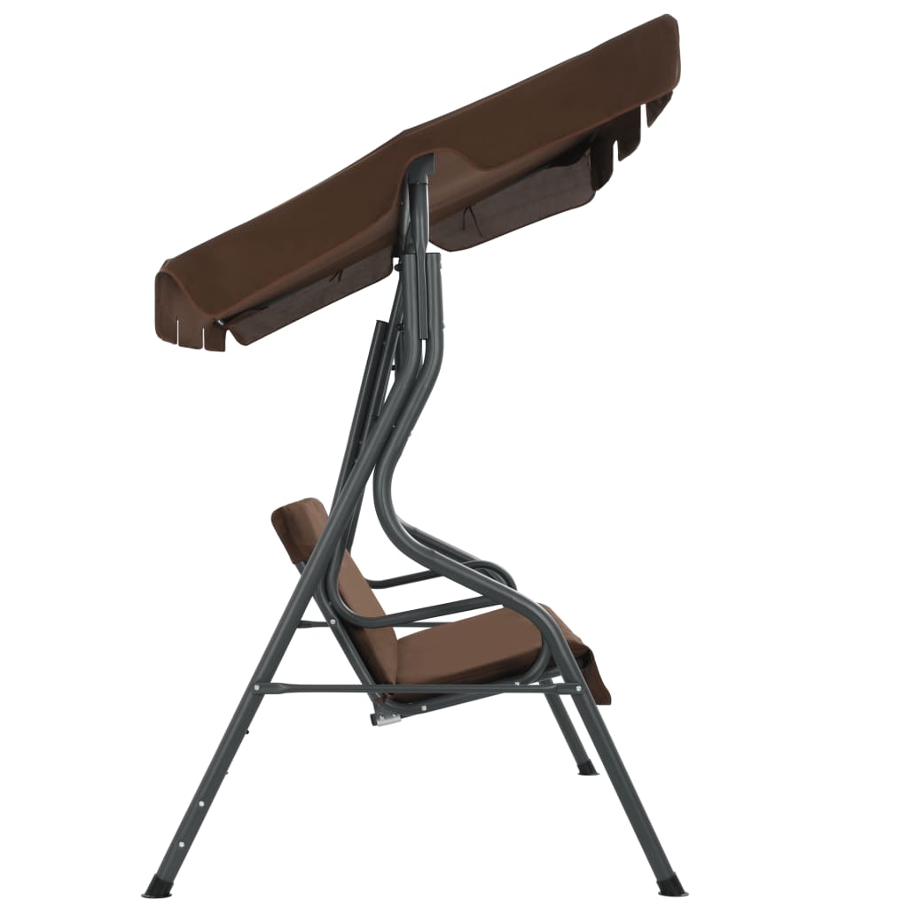Garden Swing Bench Coffee 170x110x153 cm