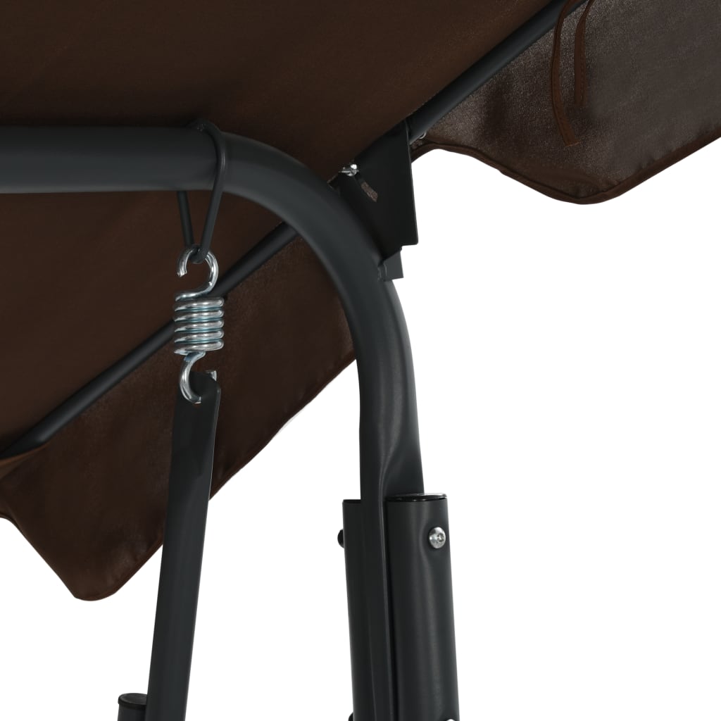 Garden Swing Bench Coffee 170x110x153 cm