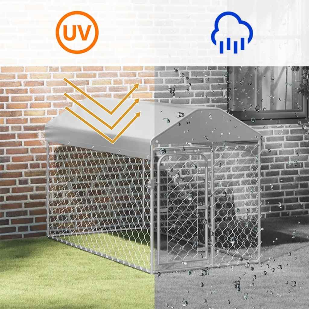 Outdoor Dog Kennel with Roof 200x100x125 cm