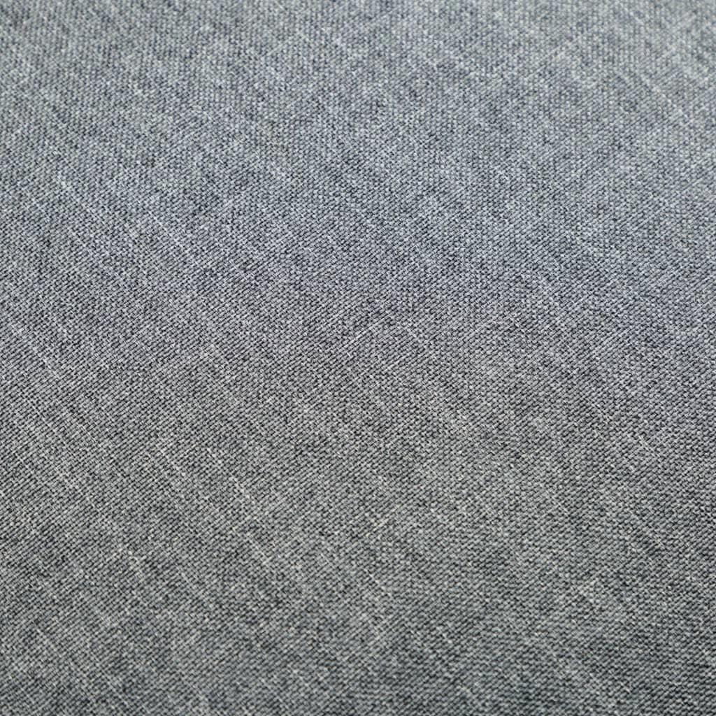 2 Piece Armchair and Stool Set Light Grey Fabric