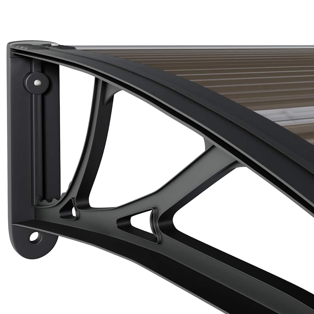 Door Canopy Black 240x75 cm PC