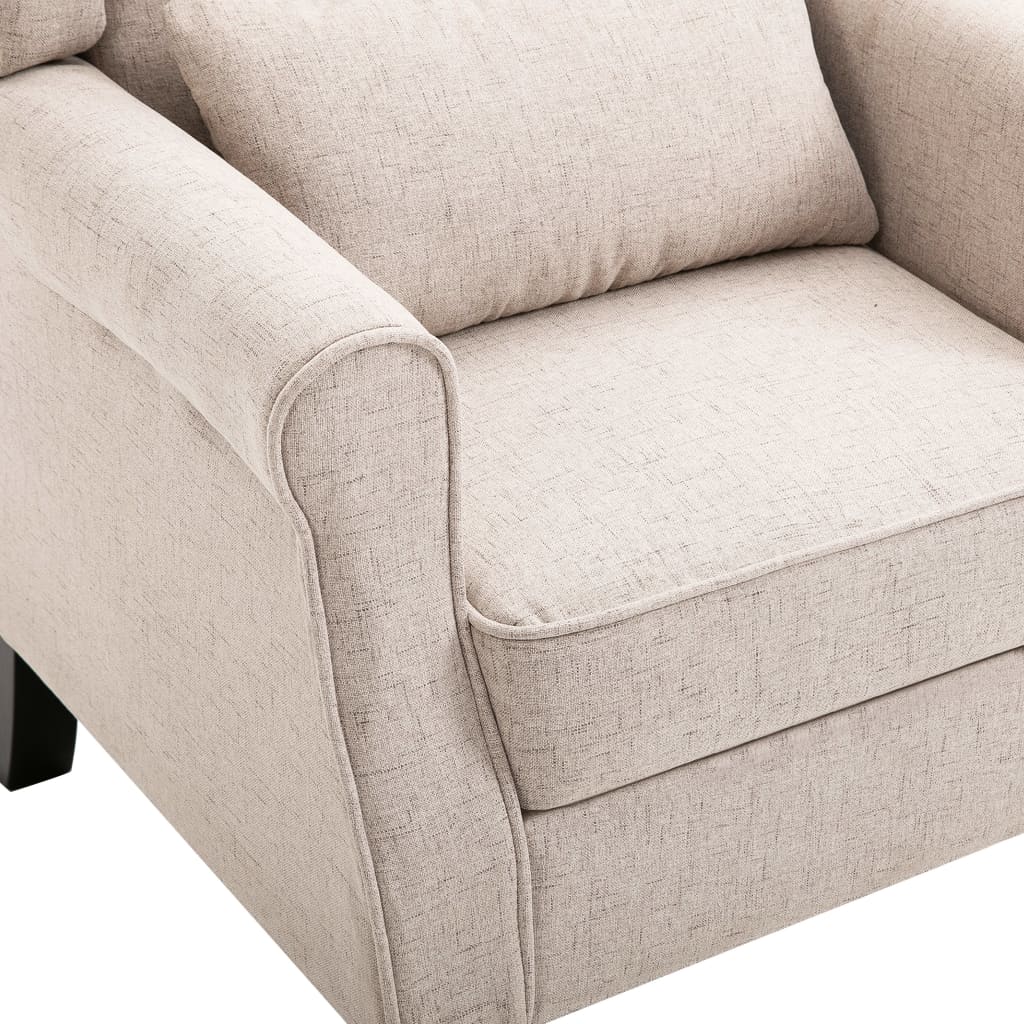 Armchair Beige Fabric