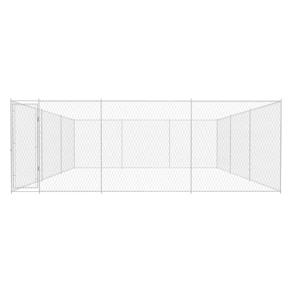 Outdoor Dog Kennel Galvanised Steel 570x570x185 cm