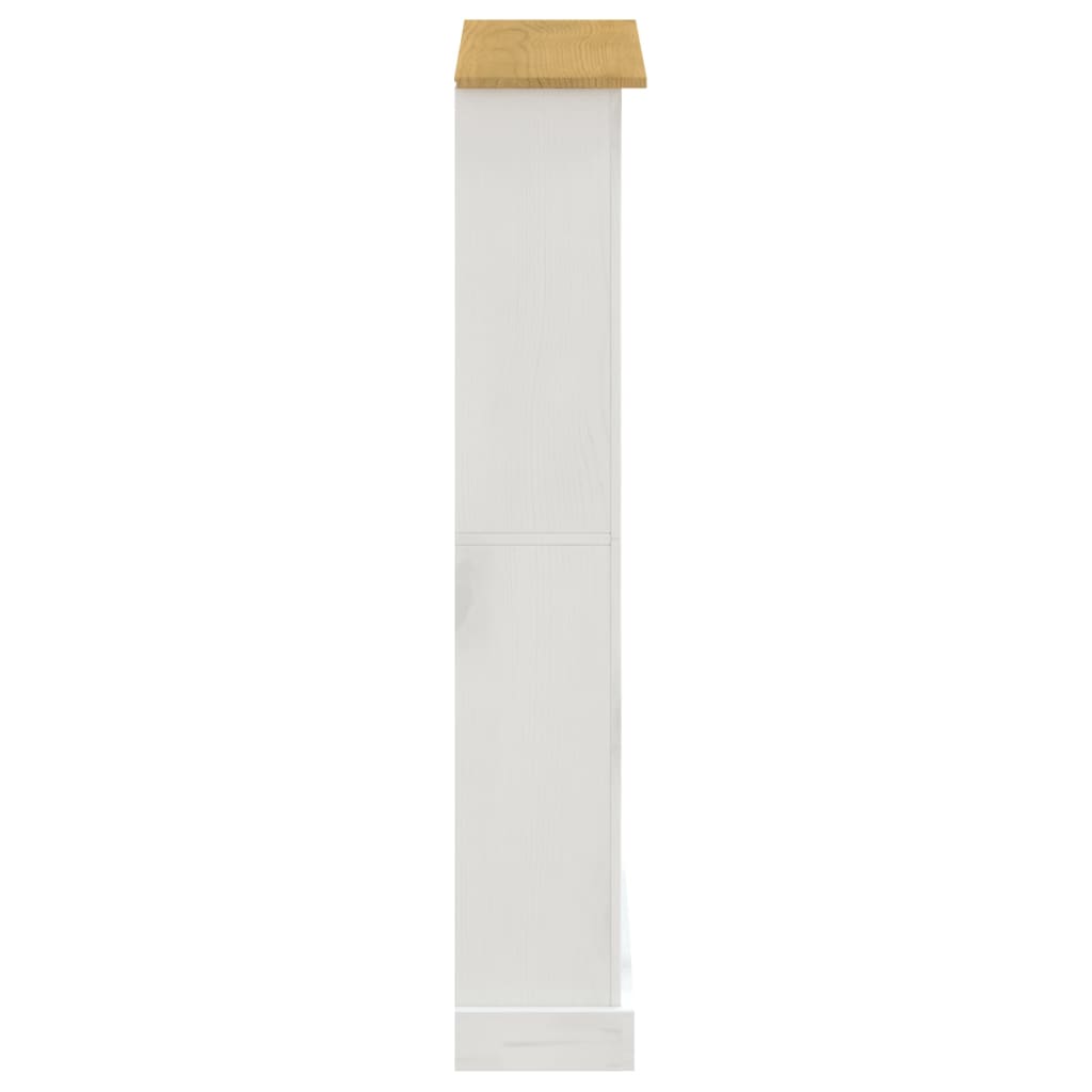 4-Tier Bookcase Mexican Pine Corona Range White 80x29x150 cm