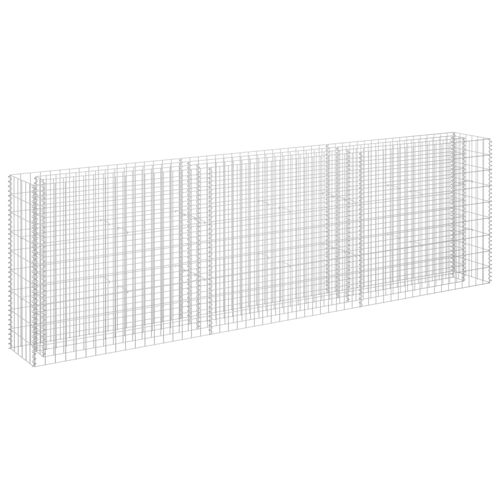 Gabion Raised Bed Galvanised Steel 270x30x90 cm