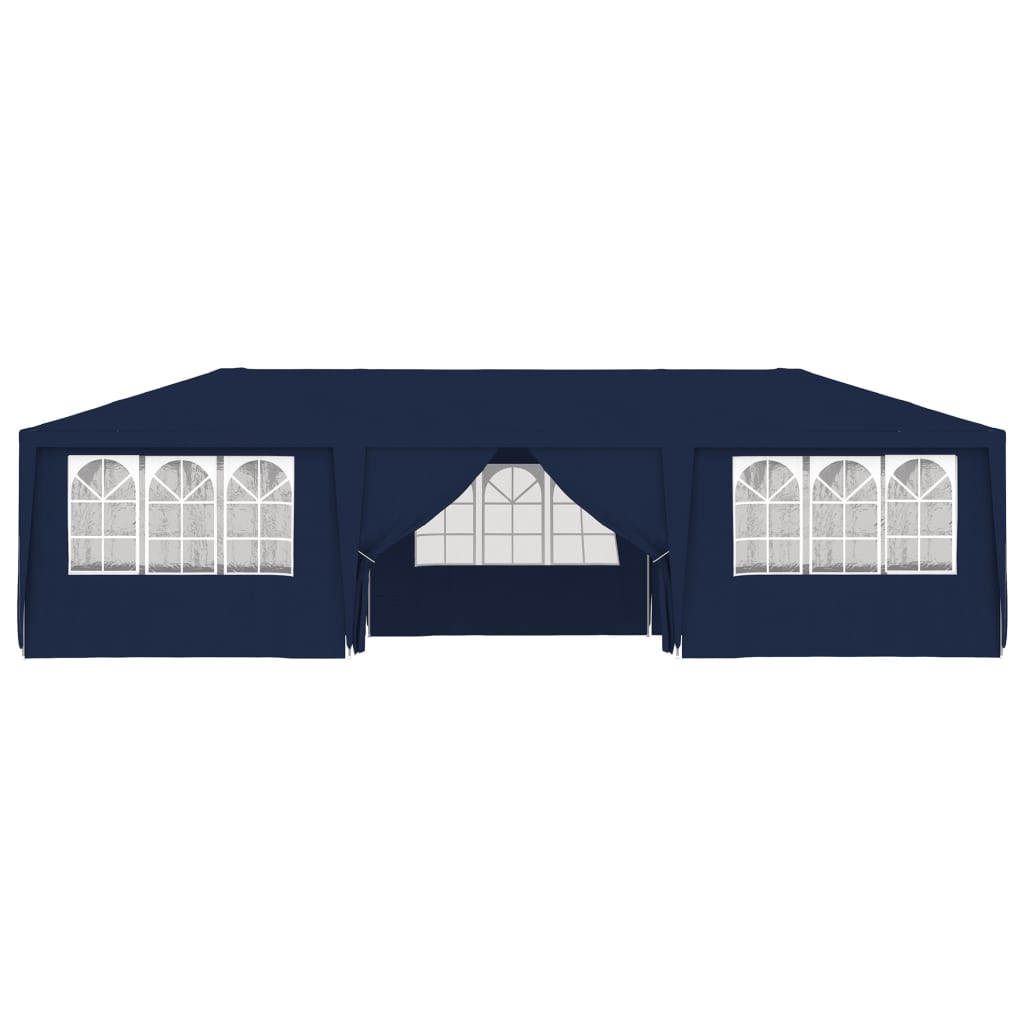 Professional Party Tent with Side Walls 4x9 m Blue 90 g/m²
