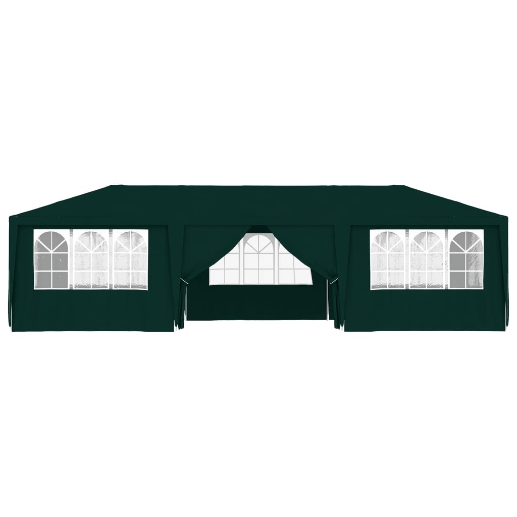 Professional Party Tent with Side Walls 4x9 m Green 90 g/m²