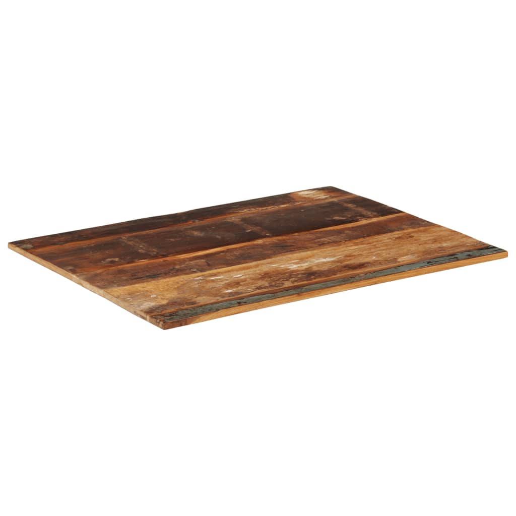 Rectangular Table Top 70x90 cm 15-16 mm Solid Wood Reclaimed
