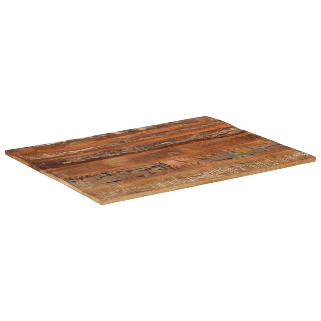 Rectangular Table Top 70x90 cm 15-16 mm Solid Wood Reclaimed