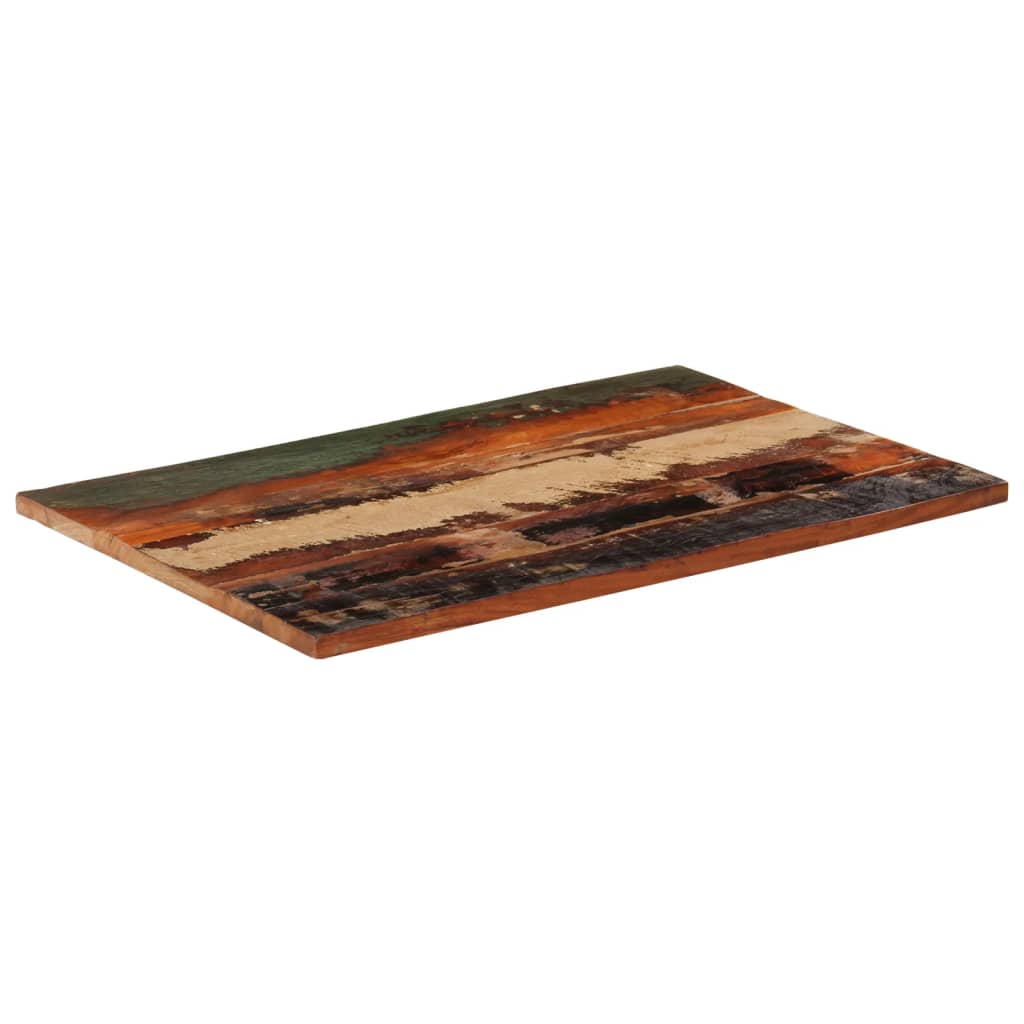 Rectangular Table Top 60x90 cm 25-27 mm Solid Wood Reclaimed