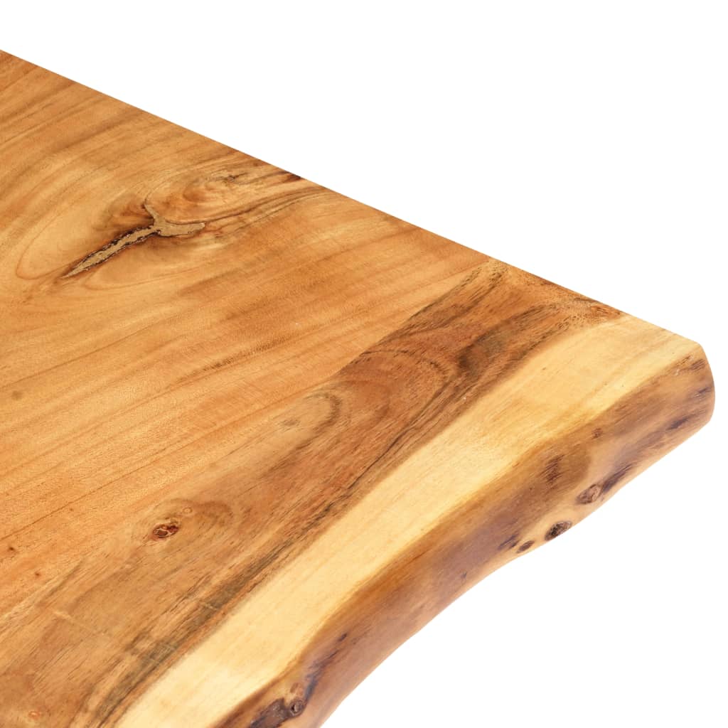 Table Top Solid Acacia Wood 80x(50-60)x3.8 cm