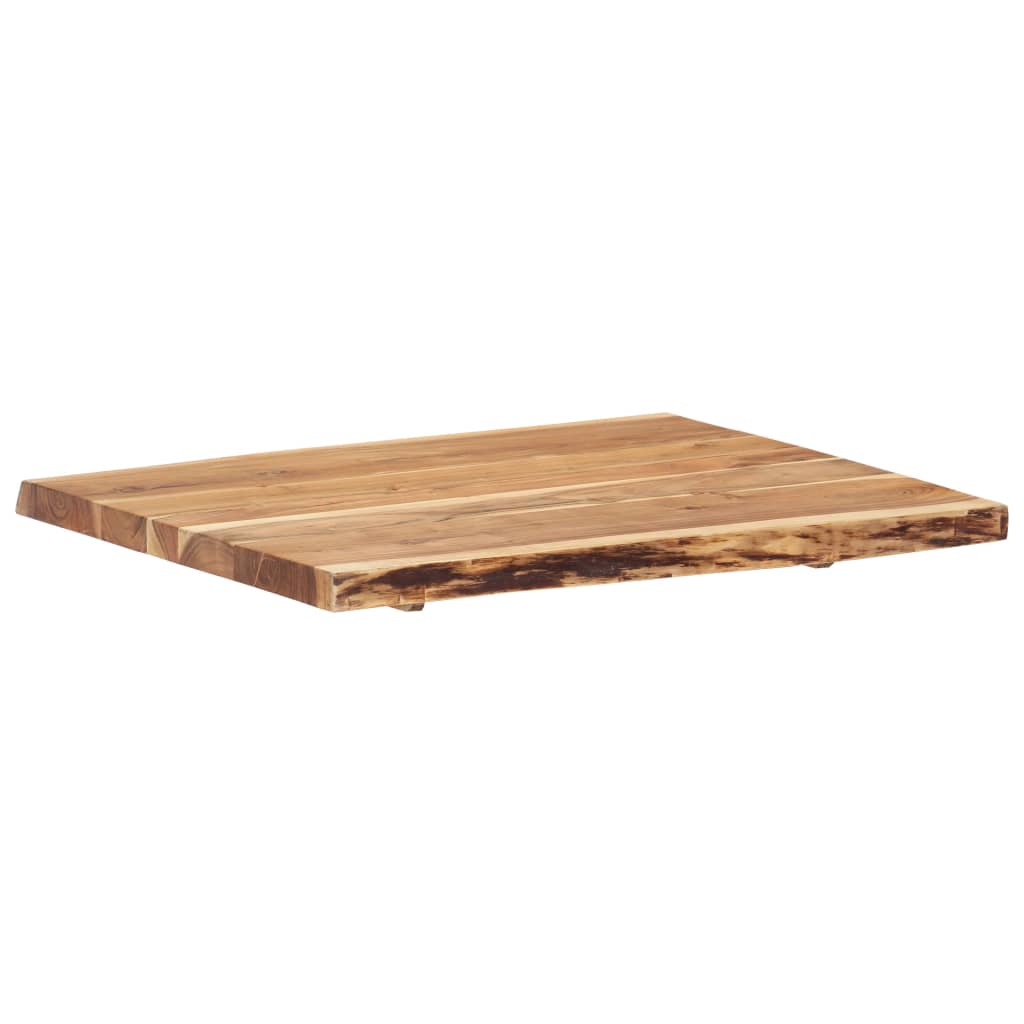 Table Top Solid Acacia Wood 80x(50-60)x3.8 cm