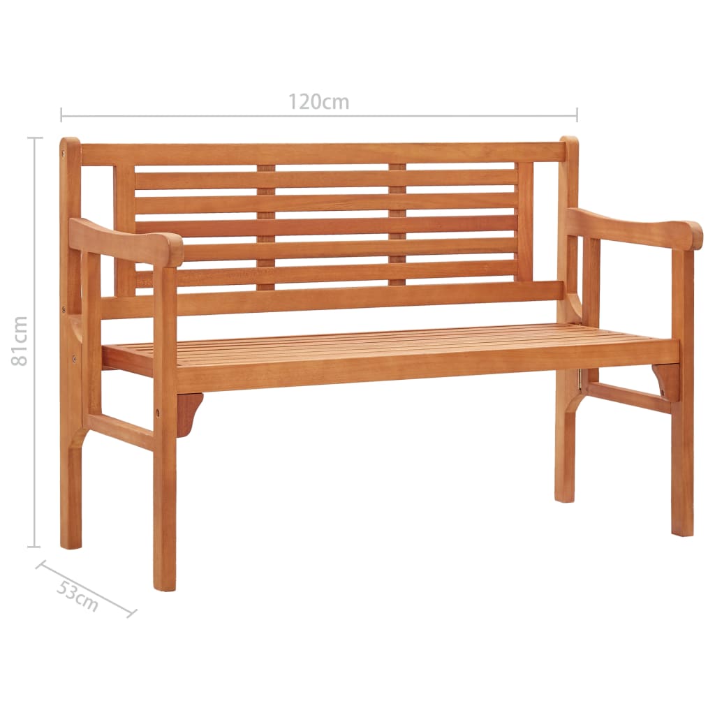 Foldable Garden Bench 120 cm Solid Eucalyptus Wood
