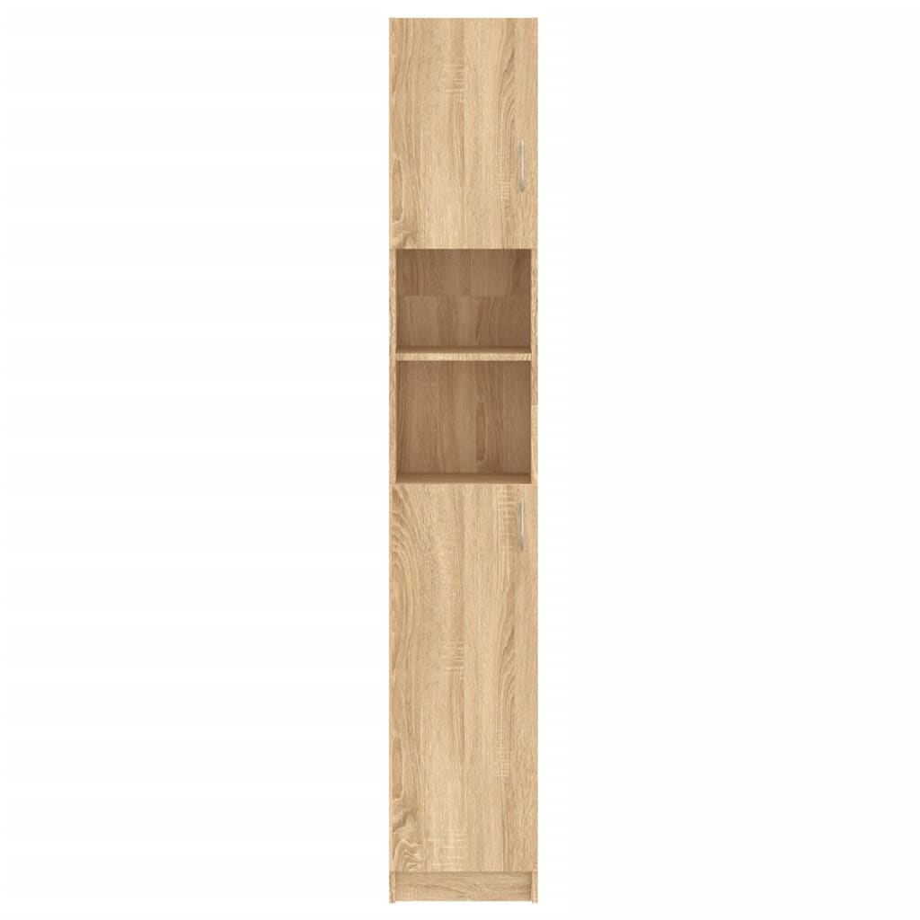 Bathroom Cabinet Sonoma Oak 32x25.5x190 cm Engineered Wood