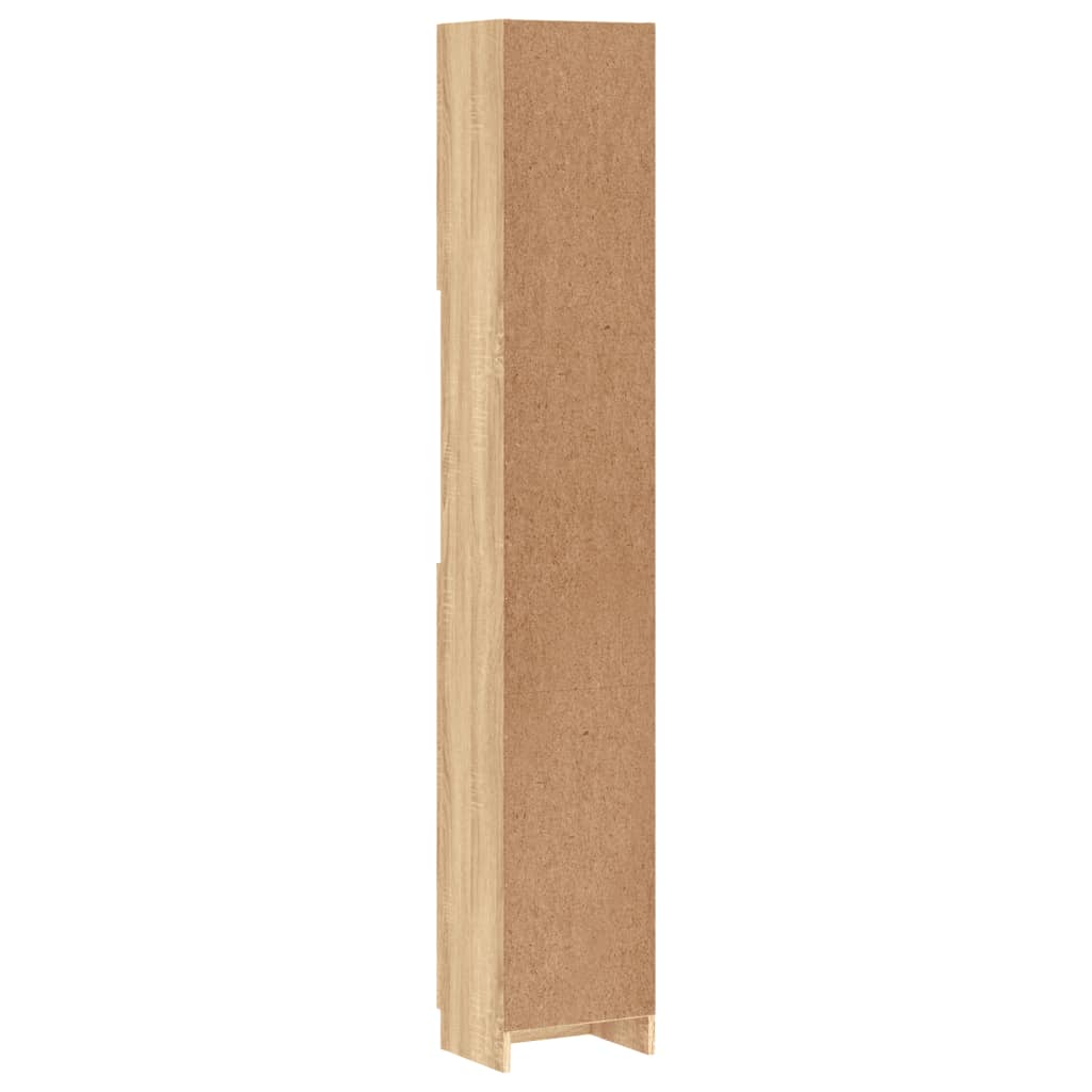 Bathroom Cabinet Sonoma Oak 32x25.5x190 cm Engineered Wood
