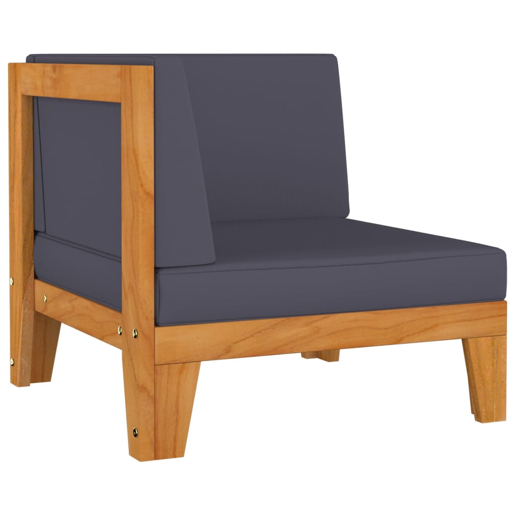 2 Piece Garden Lounge Set with Cushions Solid Acacia Wood