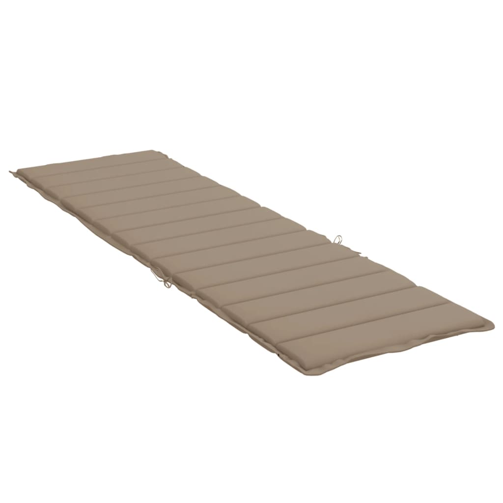 Sun Lounger Cushion Taupe 200x50x3cm Oxford Fabric