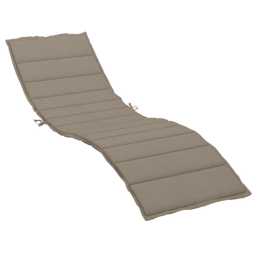 Sun Lounger Cushion Taupe 200x70x3cm Oxford Fabric
