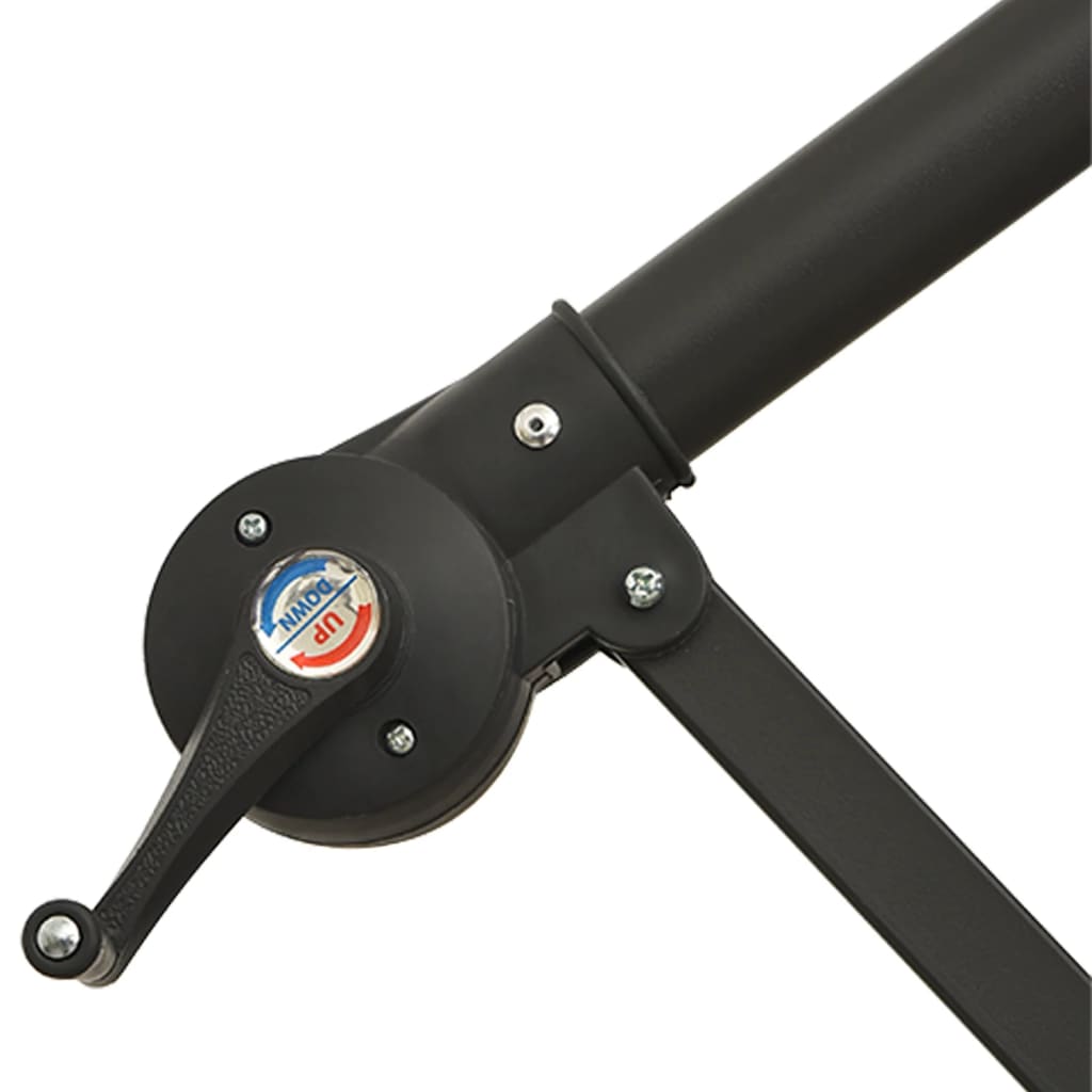 Cantilever Garden Parasol with LED Lights Black 350 cm