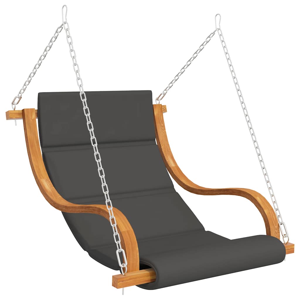 Swing Chair without Swing Frame with Cushion Solid Bent Wood