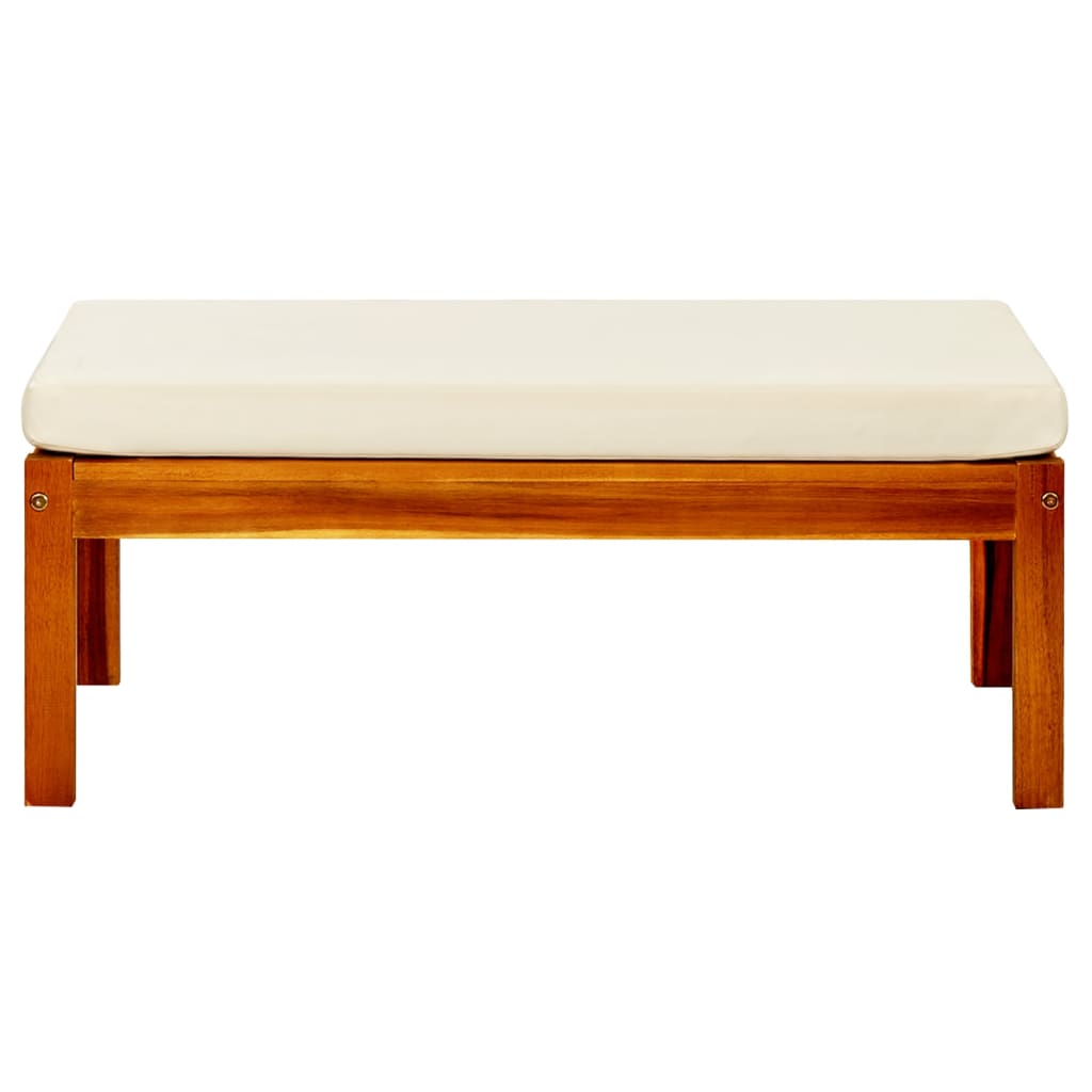 Garden Bench with Canopy and Footrests Solid Acacia Wood