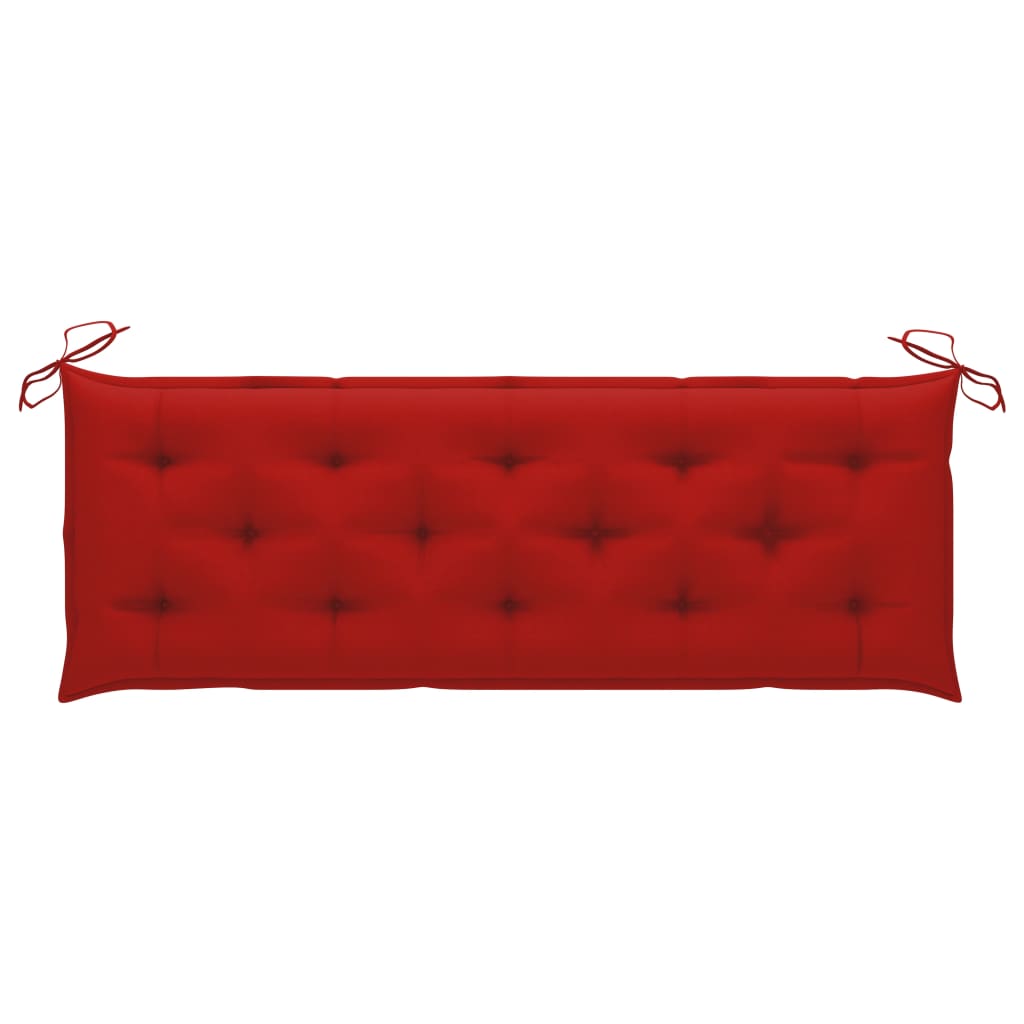 3-Seater Garden Bench with Cushion 150 cm Solid Eucalyptus Wood