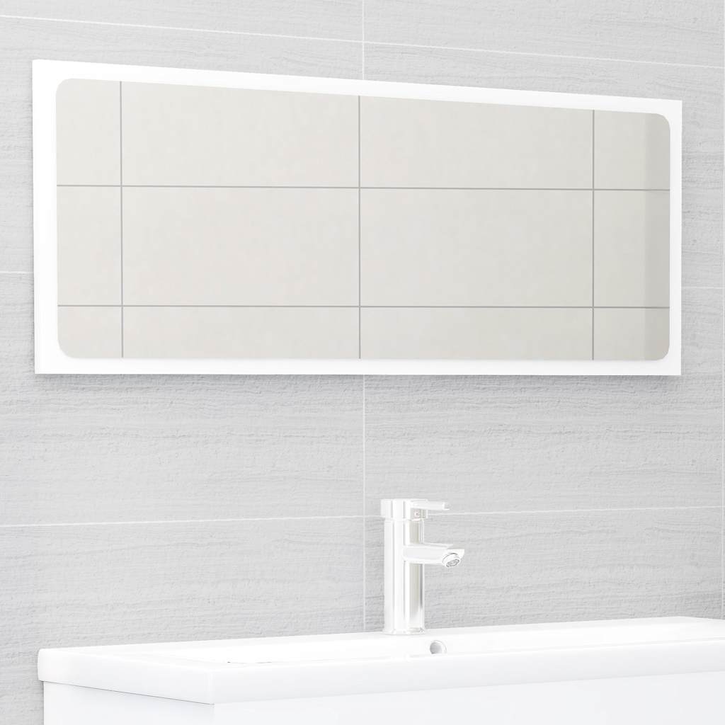 2 Piece Bathroom Furniture Set White Engineered Wood