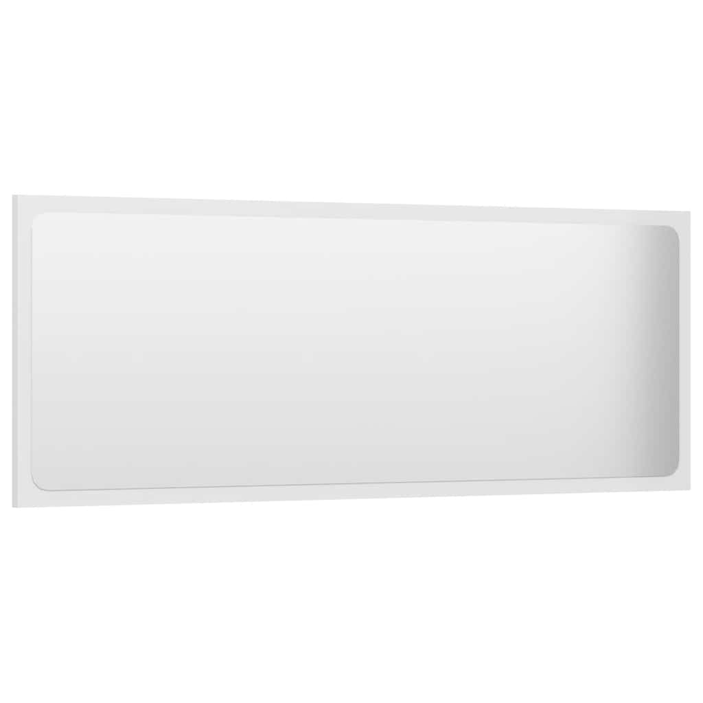 2 Piece Bathroom Furniture Set High Gloss White Engineered Wood