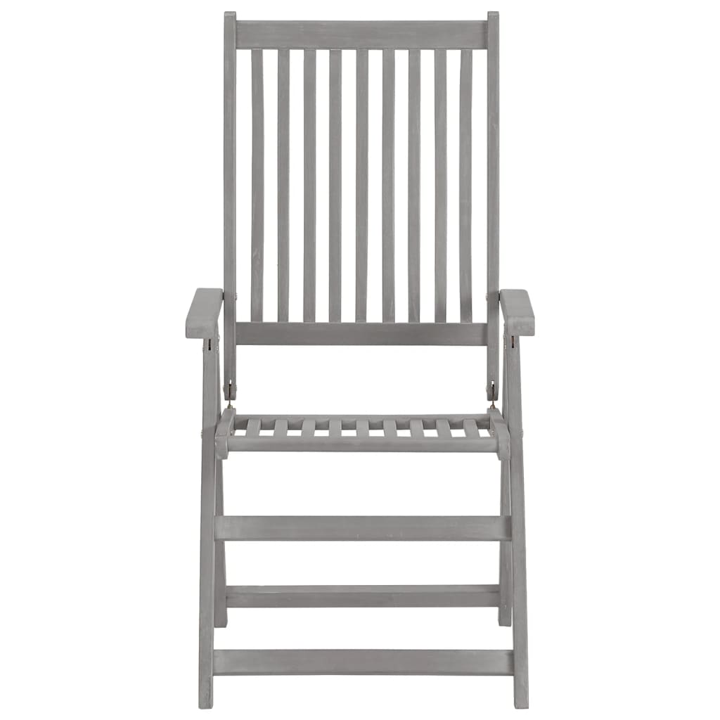 Garden Reclining Chairs 4 pcs with Cushions Solid Wood Acacia