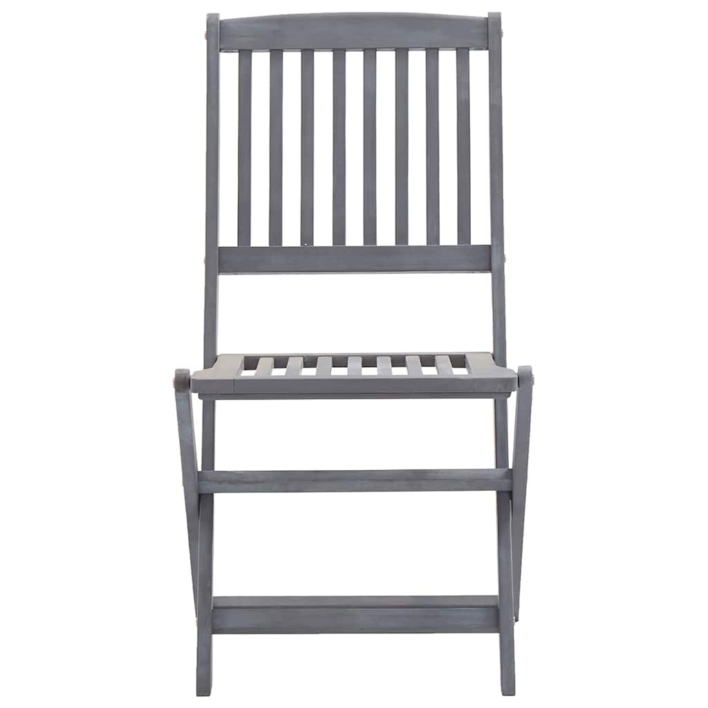 Folding Outdoor Chairs 6 pcs with Cushions Solid Acacia Wood