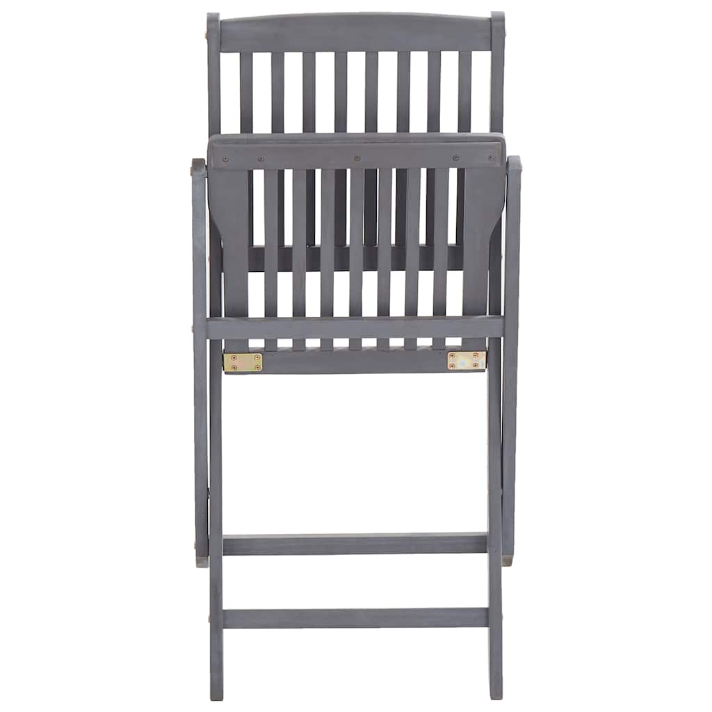 Folding Outdoor Chairs 6 pcs with Cushions Solid Acacia Wood