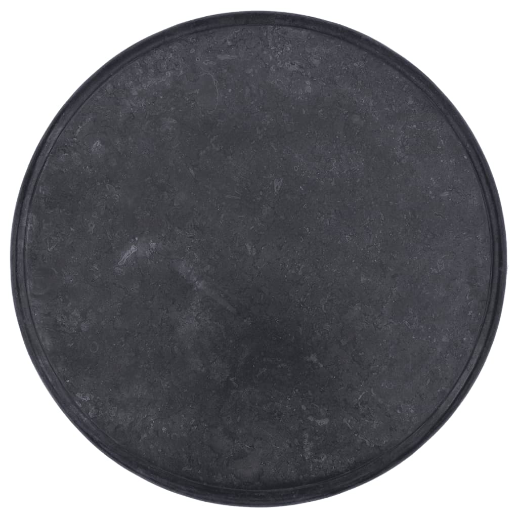 Table Top Black Ø60x2.5 cm Marble