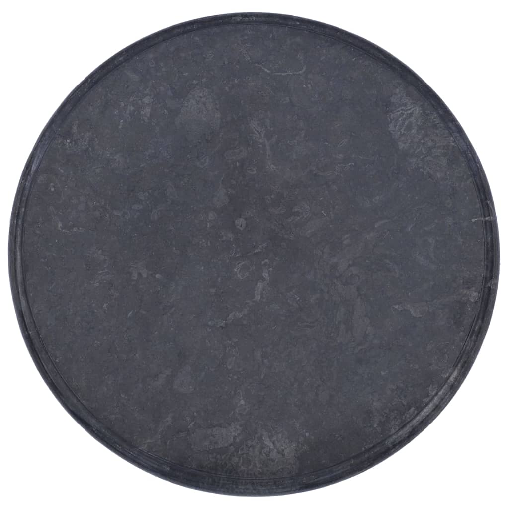 Table Top Black Ø60x2.5 cm Marble