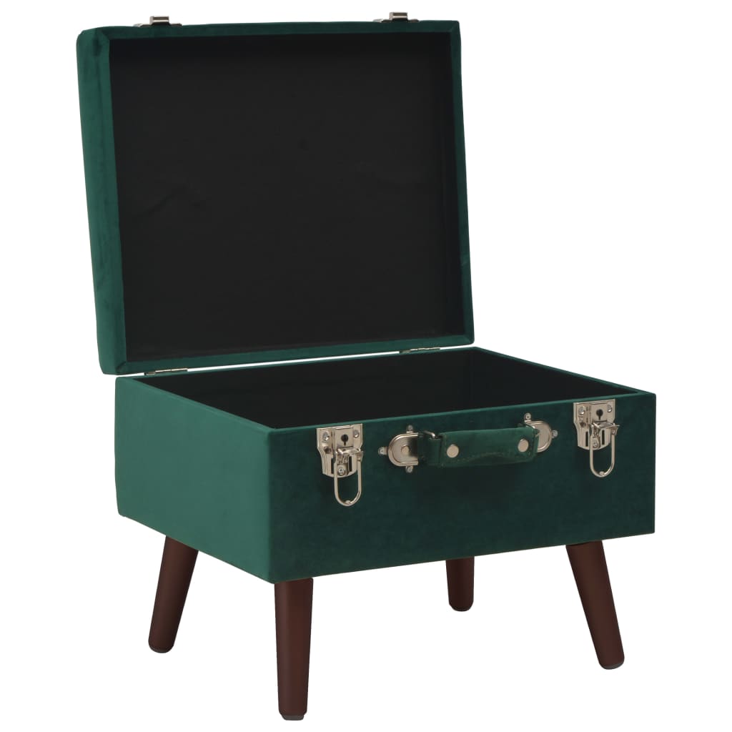 Storage Stool Green 40 cm Velvet