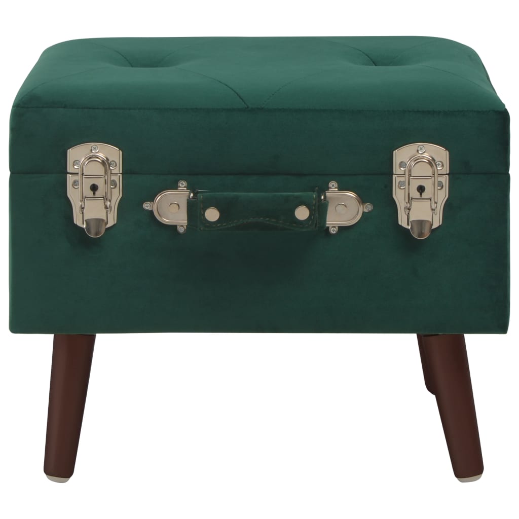 Storage Stool Green 40 cm Velvet