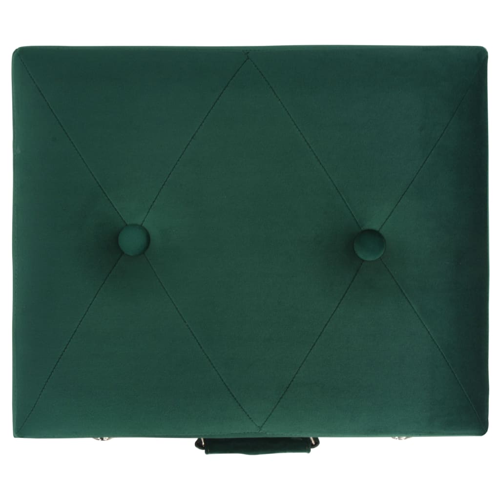 Storage Stool Green 40 cm Velvet