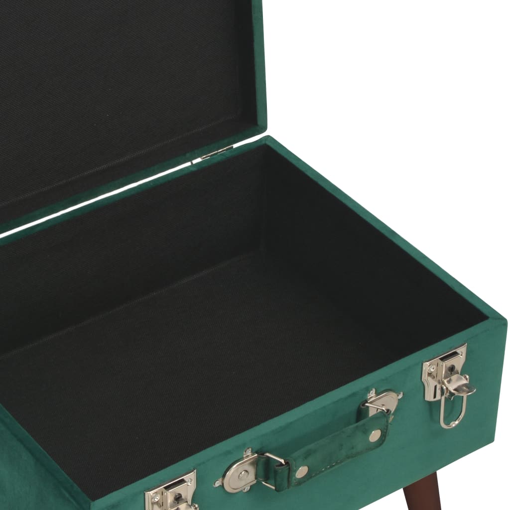 Storage Stool Green 40 cm Velvet