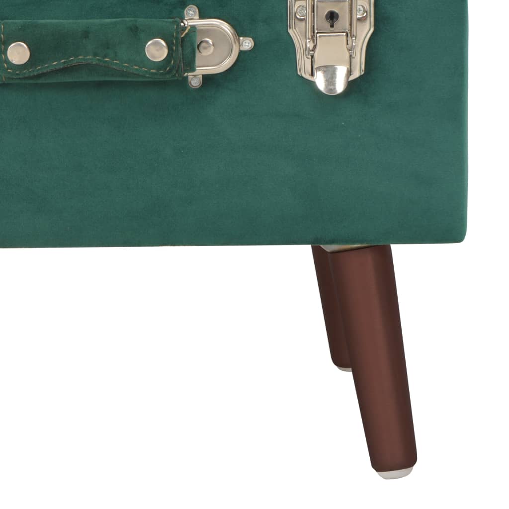 Storage Stool Green 40 cm Velvet