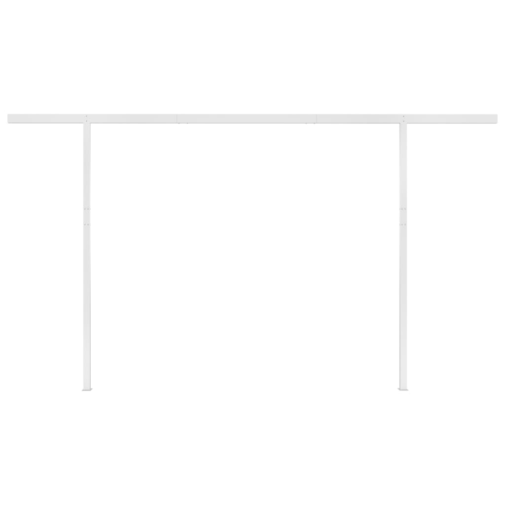 Manual Retractable Awning with Posts 4.5x3 m Anthracite