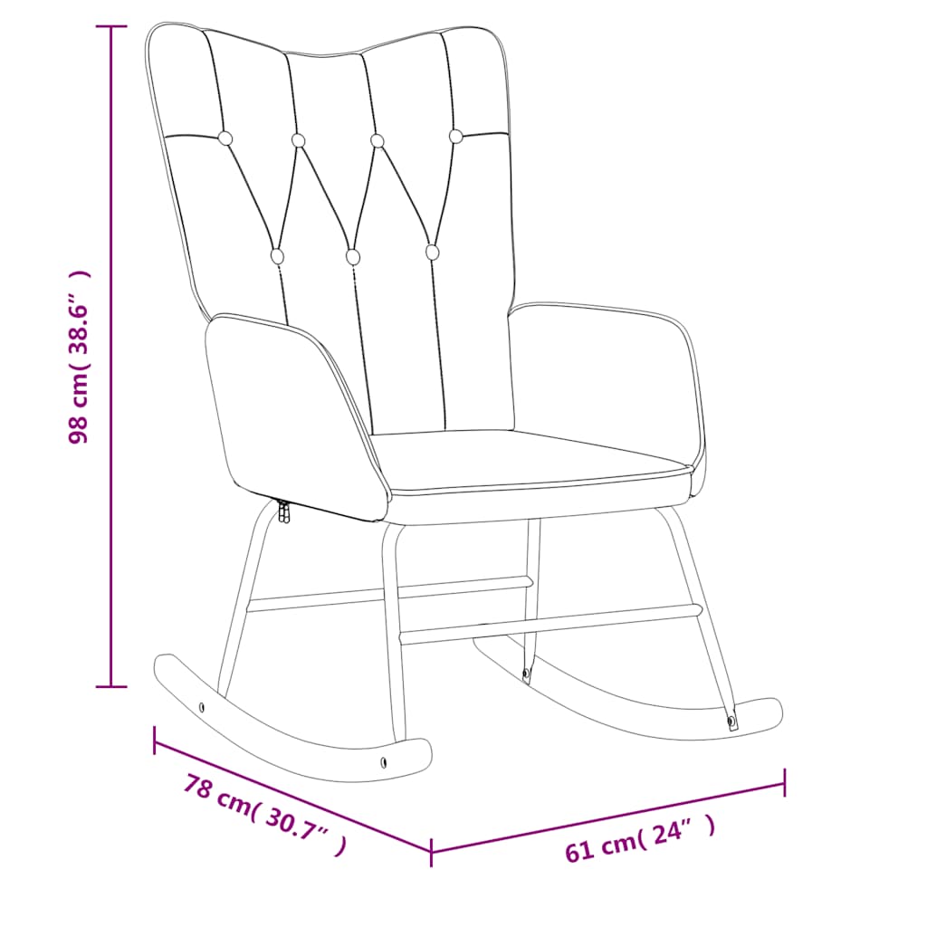Rocking Chair Cream Fabric